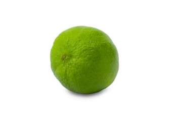 Fresh lime isolated on a white background for culinary use