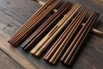 Classic Vintage Wooden Chopsticks Set for Authentic Asian Dining Experience