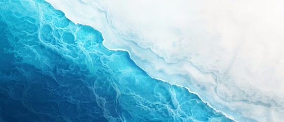 blue and white waves approaching from beneath