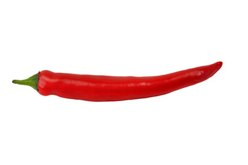Fresh red chili pepper isolated on a white background
