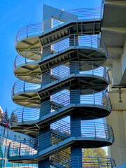 Spiral staircase on the top of the mountain in Sochi, Russia