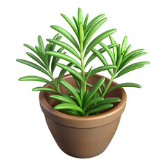 Fototapeta premium Rosemary 3d cartoon style illustration