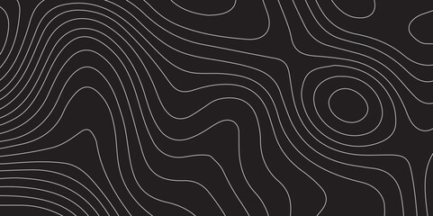 Fototapeta premium Black topology topography vector abstract design digital background seamless contour map texture territory geography desktop wallpaper and design for print work