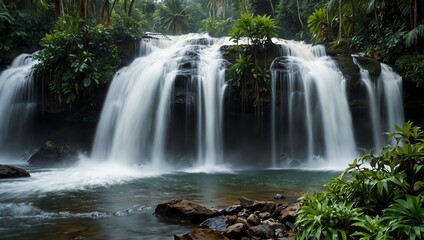 Obraz premium waterfall in the forest