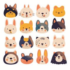 Naklejka premium set of funny animals