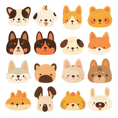 Fototapeta premium set of funny animals