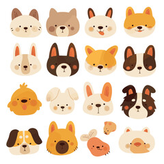 Obraz premium set of funny animals