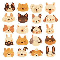Fototapeta premium set of funny animals