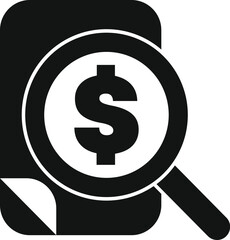 Simple vector icon representing the concept of financial audit