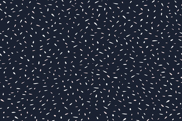 Black and white polka dots, Minimalist seamless pattern with abstract shapes spots, drops, circular, snowflakes. Simple texture ornament.