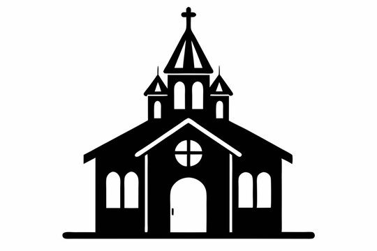 recommend clip art: Church silhouette vector, Christian church house icon, Church building vector illustration
                    
                    