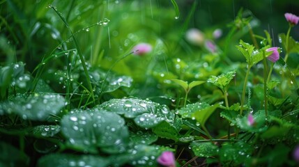 The earth becomes more vibrant under the nourishment of the summer rain, colors deepening