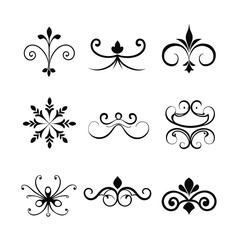 Stunning vintage decorative elements vector. Perfect for adding an elegant touch to designs, invitations, crafts, and vintage-themed projects.