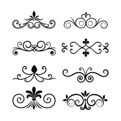 Stunning vintage decorative elements vector. Perfect for adding an elegant touch to designs, invitations, crafts, and vintage-themed projects.