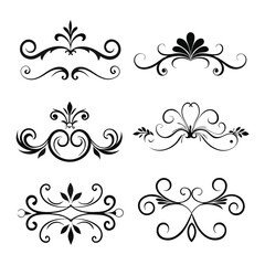 Stunning vintage decorative elements vector. Perfect for adding an elegant touch to designs, invitations, crafts, and vintage-themed projects.