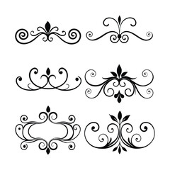 Stunning vintage decorative elements vector. Perfect for adding an elegant touch to designs, invitations, crafts, and vintage-themed projects.