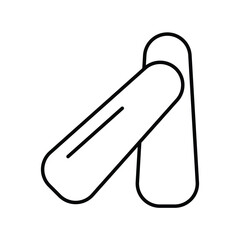 chalk line icon with white background vector stock illustration