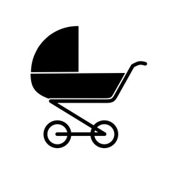 baby carriage icon vector with trendy design