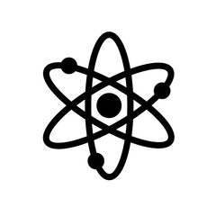atom symbol vector on white background