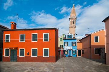   in the island of Burano, Venice, Italy.