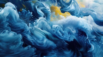 Liquid paint mixing in mesmerizing swirls