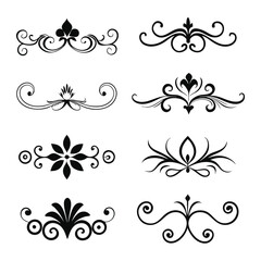 Stunning vintage decorative elements vector. Perfect for adding an elegant touch to designs, invitations, crafts, and vintage-themed projects.