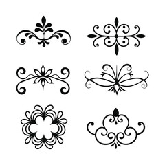 Stunning vintage decorative elements vector. Perfect for adding an elegant touch to designs, invitations, crafts, and vintage-themed projects.