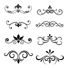 Stunning vintage decorative elements vector. Perfect for adding an elegant touch to designs, invitations, crafts, and vintage-themed projects.