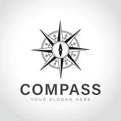 Compass vector logo creative design template