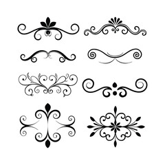 Stunning vintage decorative elements vector. Perfect for adding an elegant touch to designs, invitations, crafts, and vintage-themed projects.