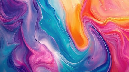 Fototapeta premium Liquid paint mixing in mesmerizing swirls