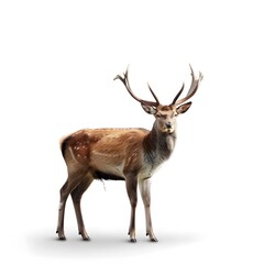 Obraz premium deer in isolated white background