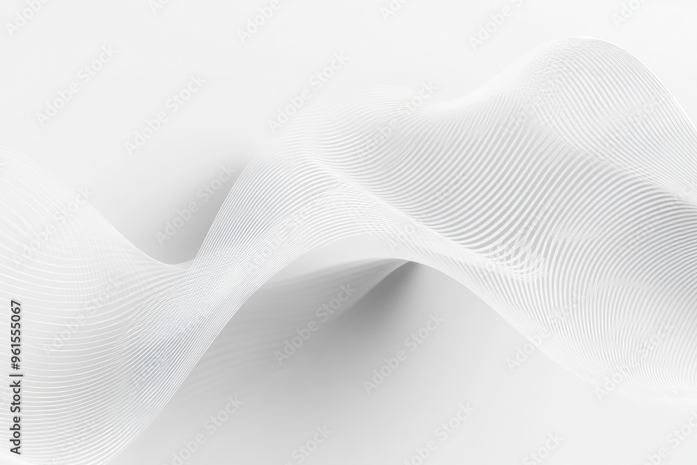 Aufkleber a simple white background showcases delicate, wavy lines that flow elegantly across the surface, per