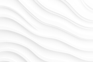 Obraz premium simple white paper background with white wavy lines
