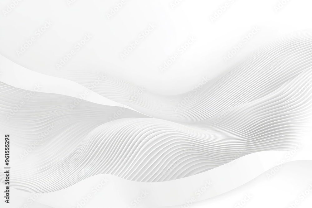 Poster a simple white backdrop showcases delicate wavy lines that create a harmonious, fluid motion, offeri