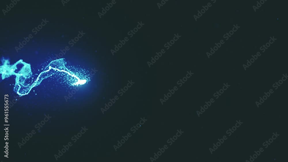 Poster abstract fluid particles graphic opener background/ animation of an abstract fluid particles backgro
