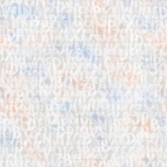 Fototapeta premium Vintage background. Watercolor illustration. Alphabets pattern. Abstract seamless pattern for boys and girls, paper, fashion textile.