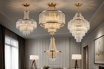 Obraz premium Distinctive High-End Chandelier Pendant Lights Collection for Dazzling Illumination