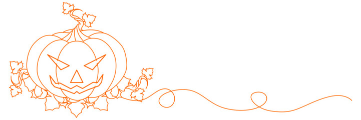 Line art pumpkin illustration background halloween day