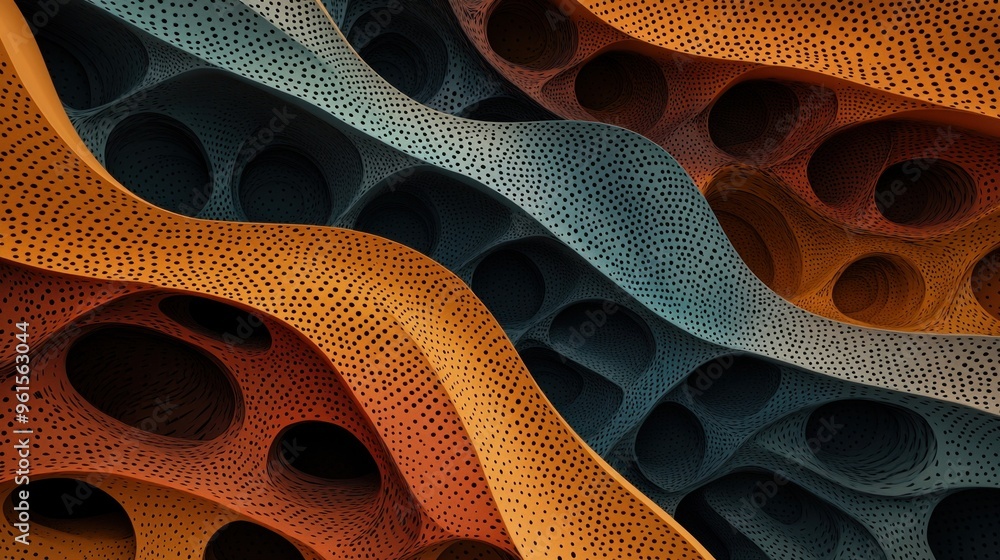 Poster Abstract Dots Pattern.