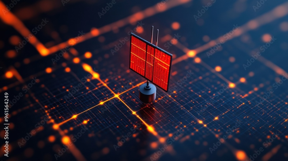 Poster digital grid network.