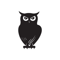 Obraz premium Owl in cartoon, doodle style . Image for t-shirt, web, mobile apps and ui. Isolated 2d vector illustration in logo, icon, sketch style, Eps 10, black and white. AI Generative