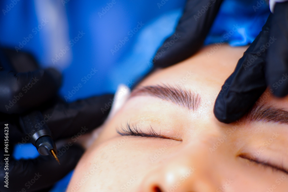 Wall mural eyebrow tattoo