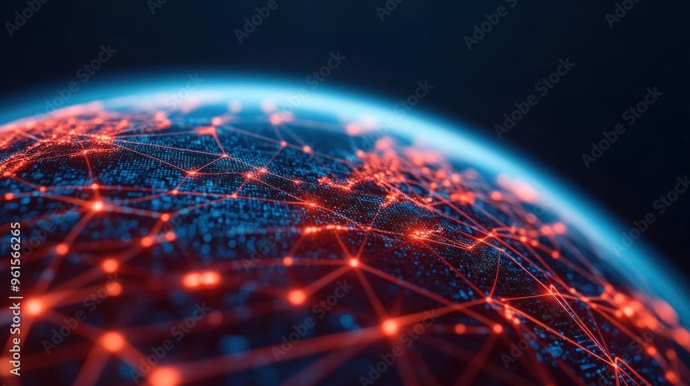 Aufkleber global network connection.