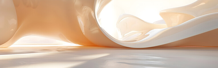 Produce a minimalist abstract background using clean, elegant curves against