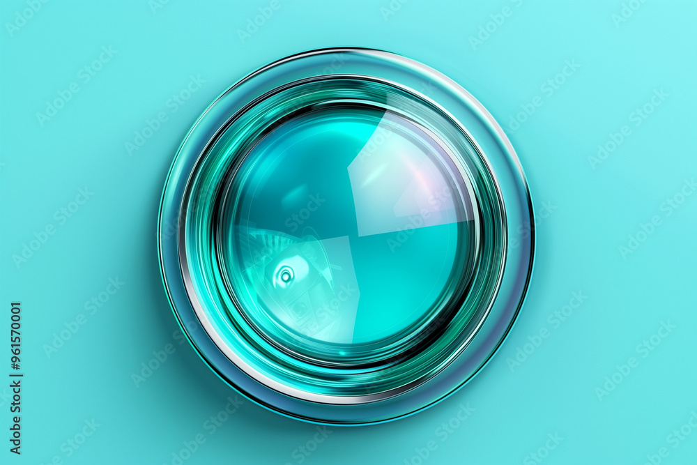 Poster button 3d render