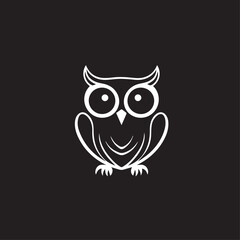Fototapeta premium Owl in cartoon, doodle style . Image for t-shirt, web, mobile apps and ui. Isolated 2d vector illustration in logo, icon, sketch style, Eps 10, black and white. AI Generative