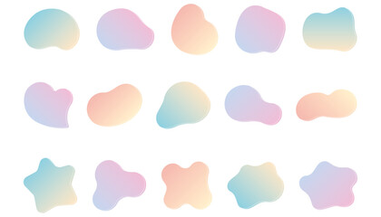 液体シェイプのフレーム　ファンシーグラデーション