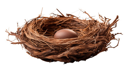 handmade wooden bird nest box, studio view, isolated on transparent background.