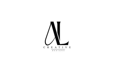 AL LAL A L abstract vector logo monogram template